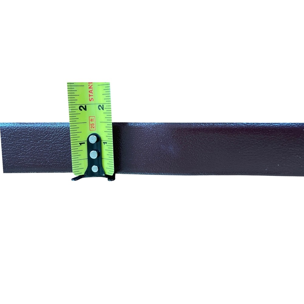 Vintage Harness House Mens Leather Belt 36 Burgundy Oxblood Brass Buckle Uruguay - Picture 4 of 8